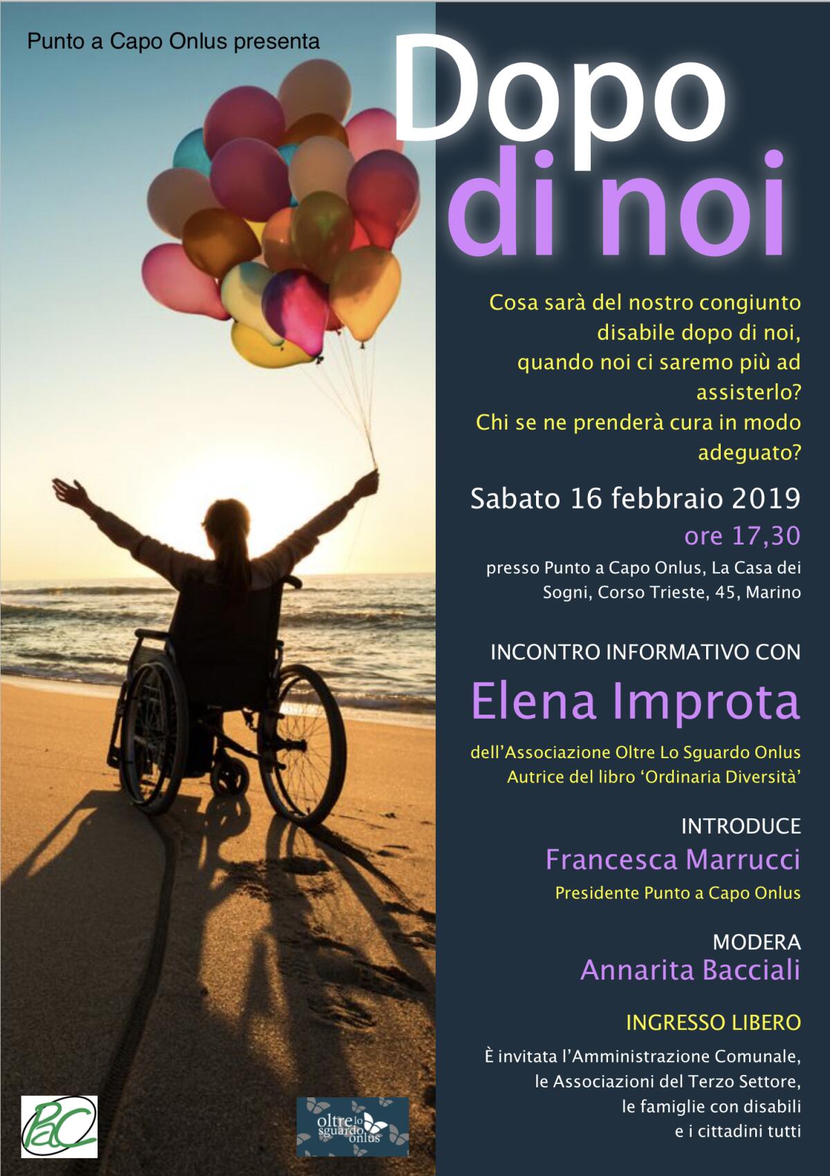 A Marino oggi un convegno sulla “Legge Dopo di Noi”. Ospite Elena Improta. - 