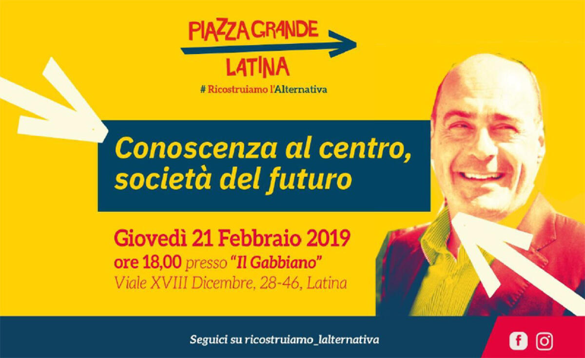 “Conoscenza al centro, società del futuro”: il vice presidente della Regione, Smeriglio, oggi a Latina. - 