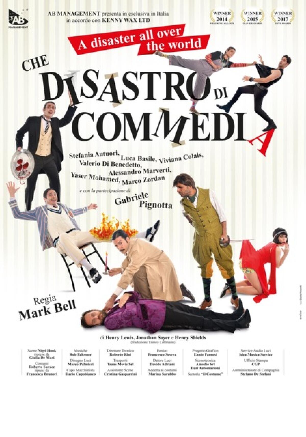 "Stagione di Prosa" ad Aprilia: stasera in scena "Che disastro di commedia" di Mark Bell. - 