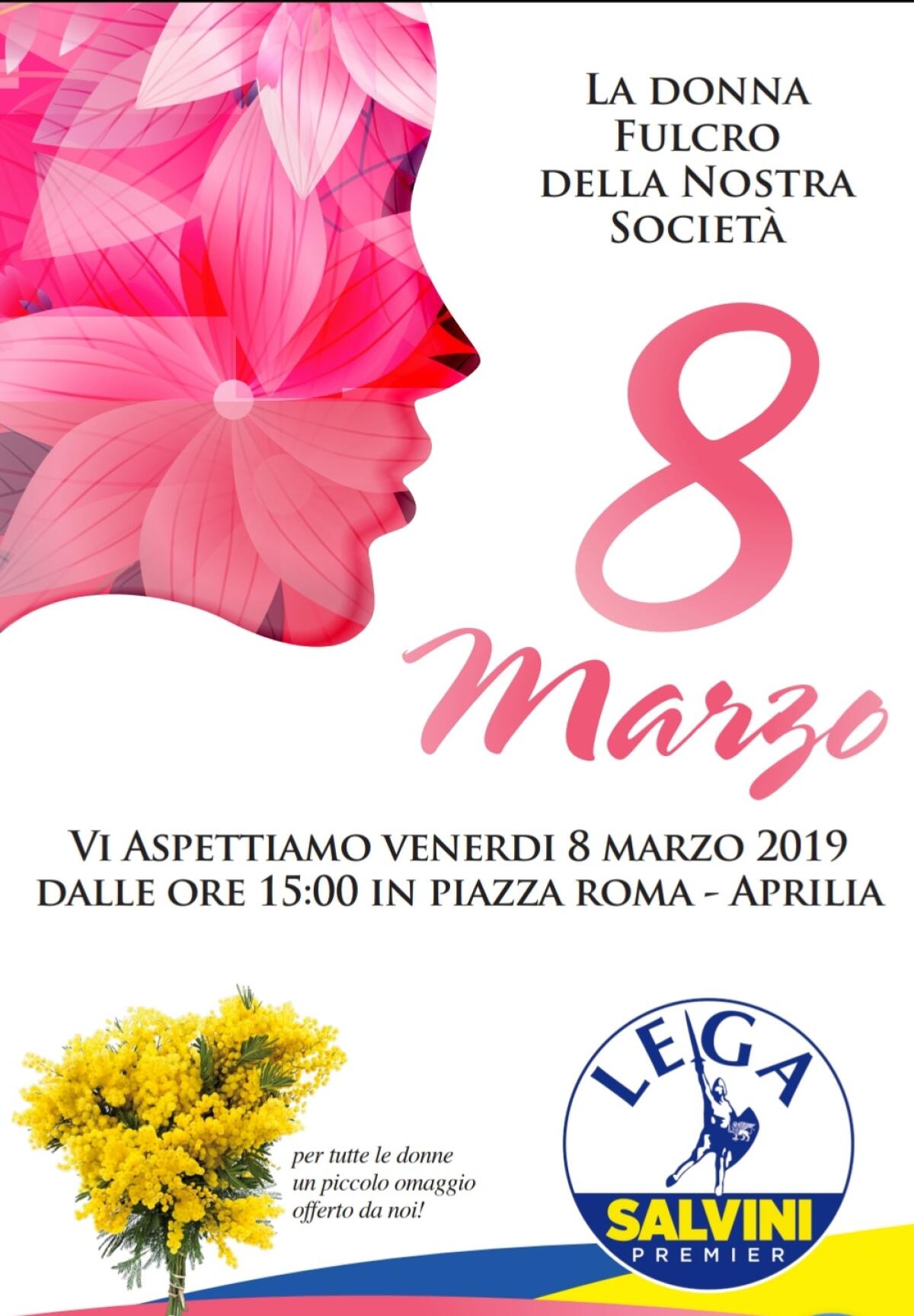 Festa della Donna, un banchetto della Lega in piazza Roma - 