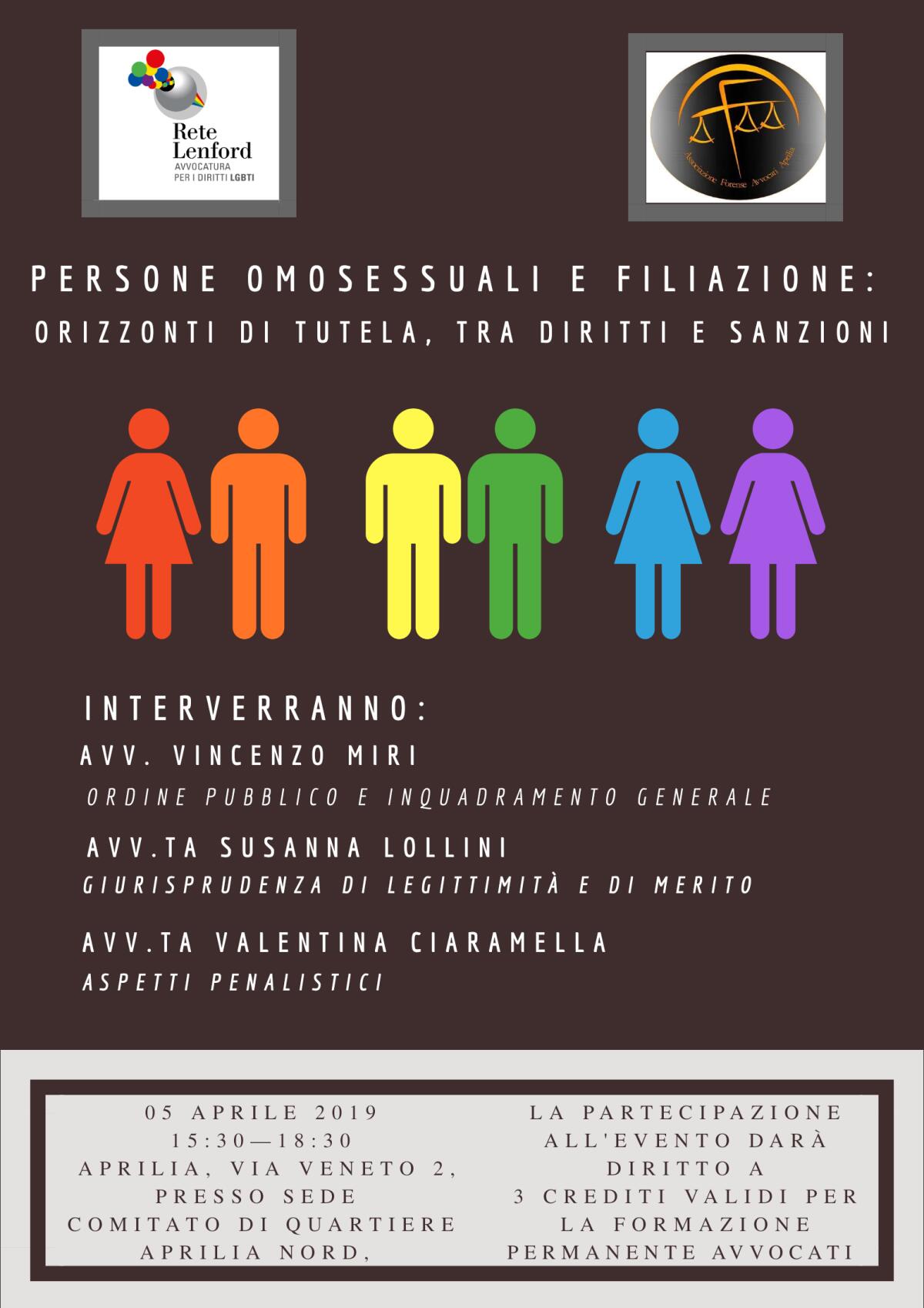 “Persone omosessuali e filiazione: orizzonti di tutela tra diritti e sanzioni”: convegno dell’Associazione Forense Avvocati Aprilia. - 