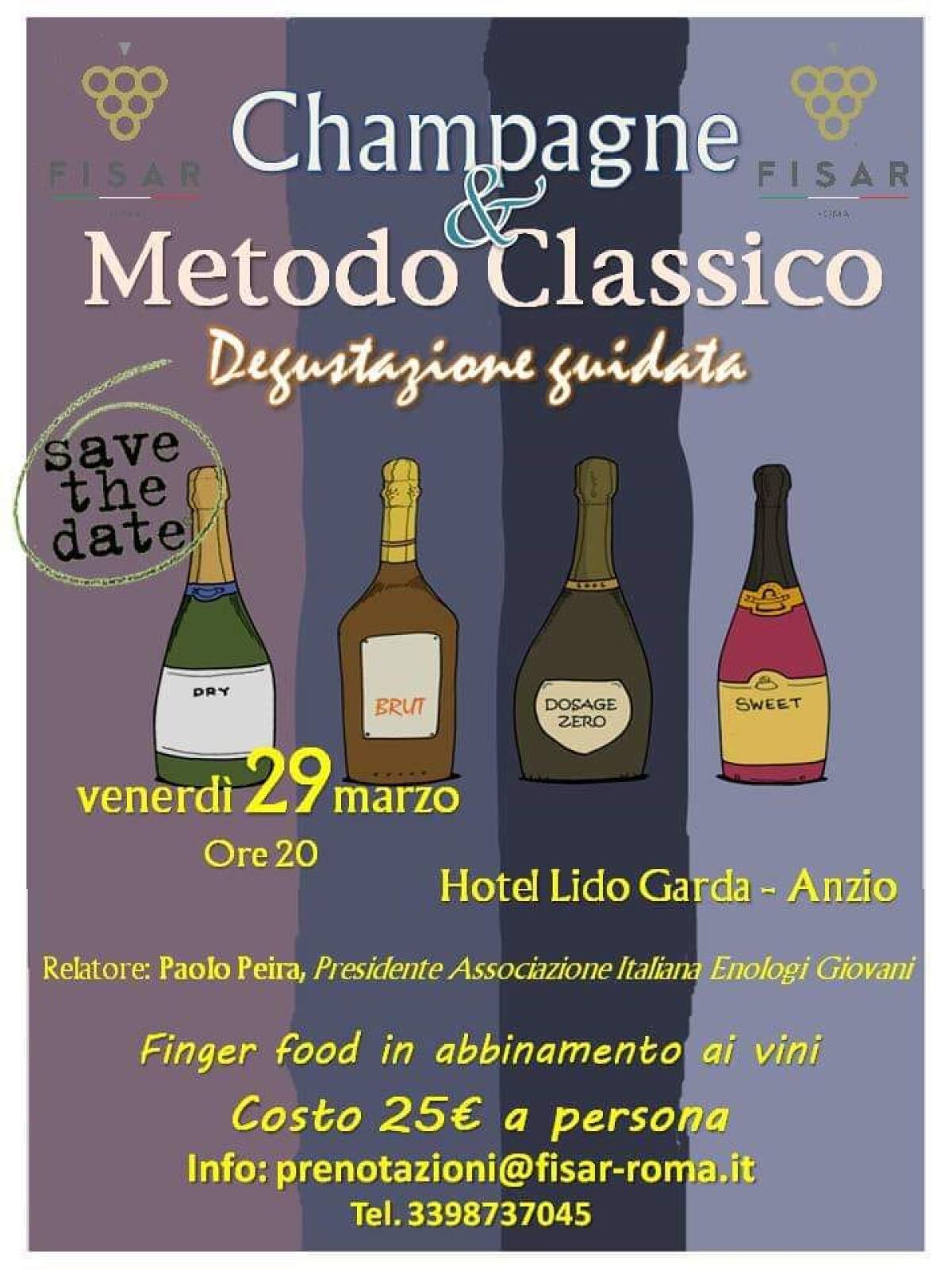 Degustazioni con la Fisar stasera ad Anzio: a sfidarsi, gli spumanti italiani e francesi. - 