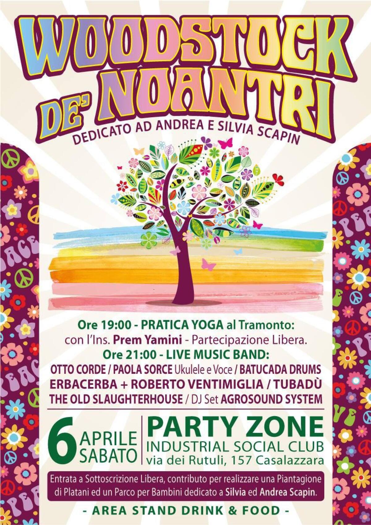 “Woodstock de’ Noantri”: sabato 6 aprile ad Aprilia un evento per ricordare i fratelli Silvia ed Andrea Scapin. - 