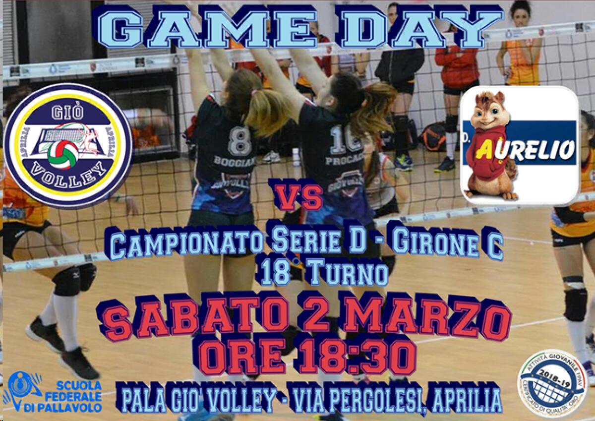 Pallavolo femminile serie D: la Giò Volley Aprilia oggi ospita l'Aurelio. - 