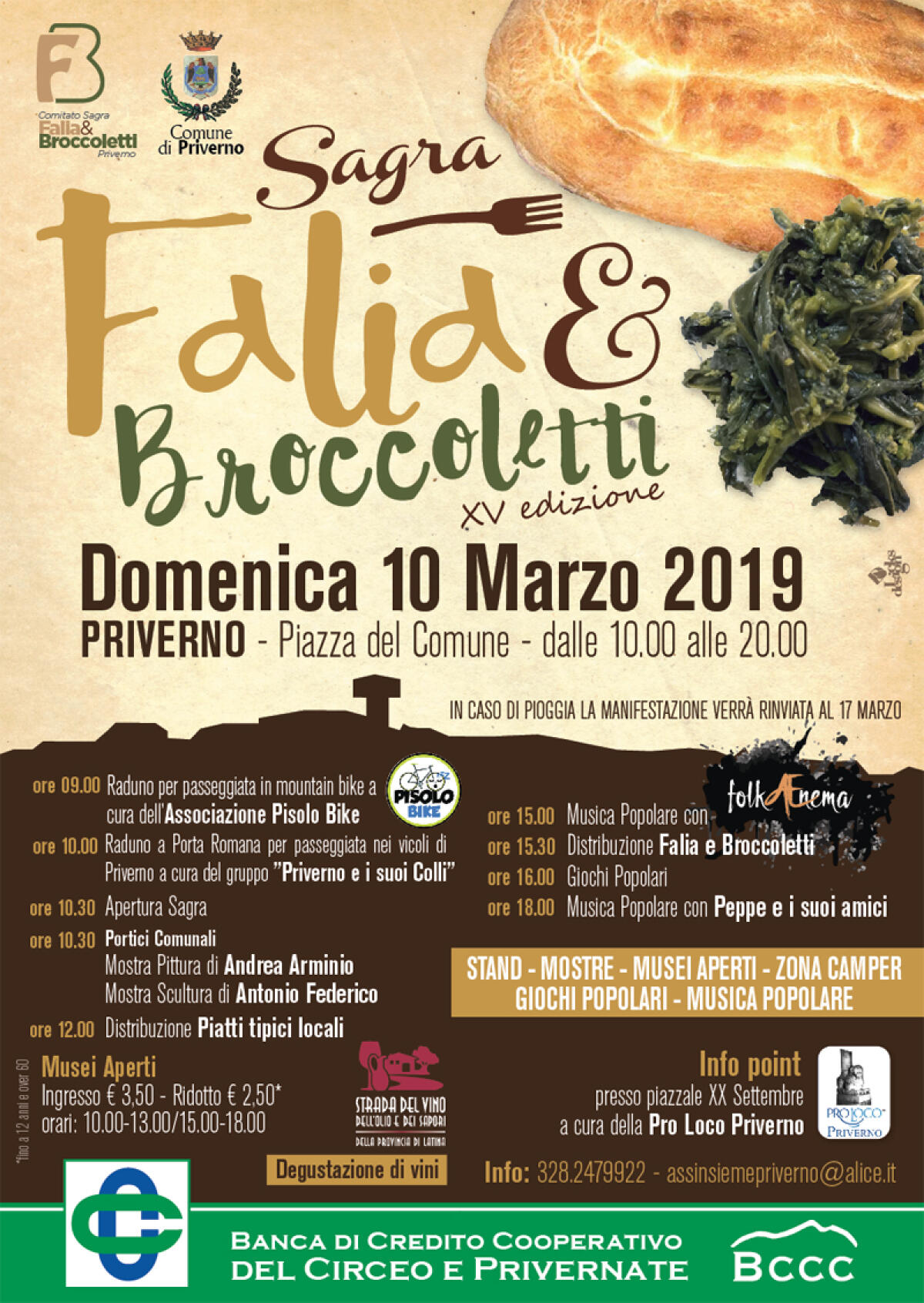 Domenica 10 marzo a Priverno torna la “Sagra della Falia e Broccoletti”. - 