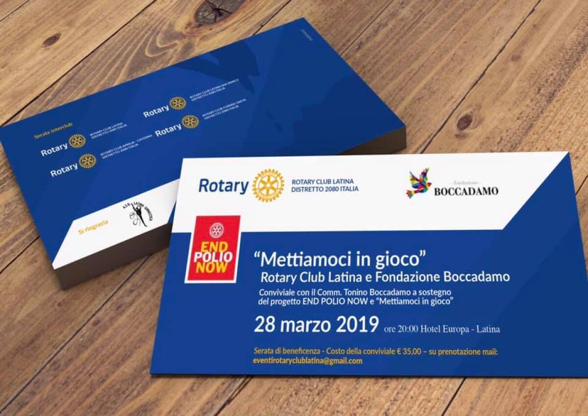 Mettiamoci in Gioco, il Rotary Latina organizza una serata di beneficenza - 