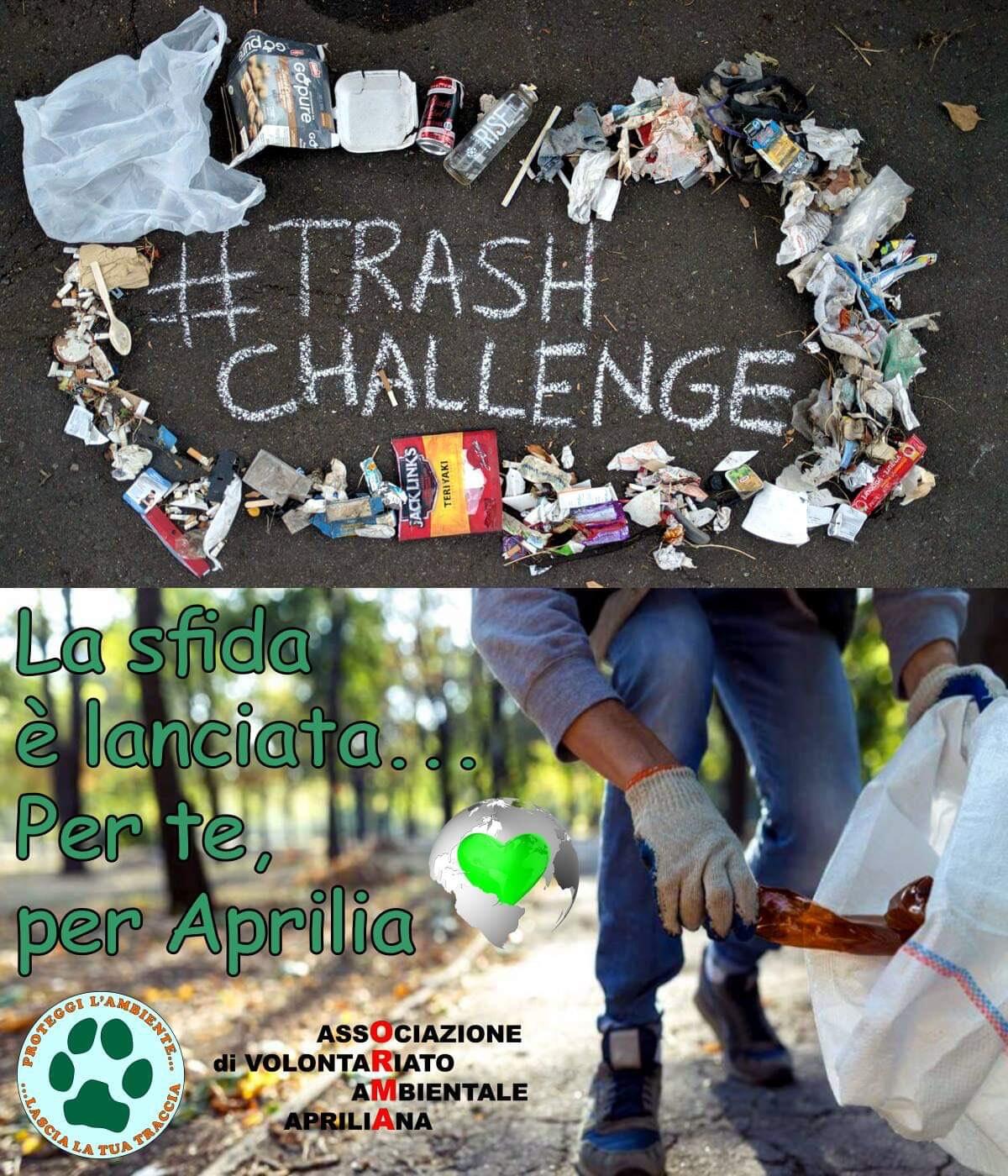 “RiGenerazione Apriliana” aderisce alla #trashchallenge lanciata dall’associazione ambientalista “Orma”. - 