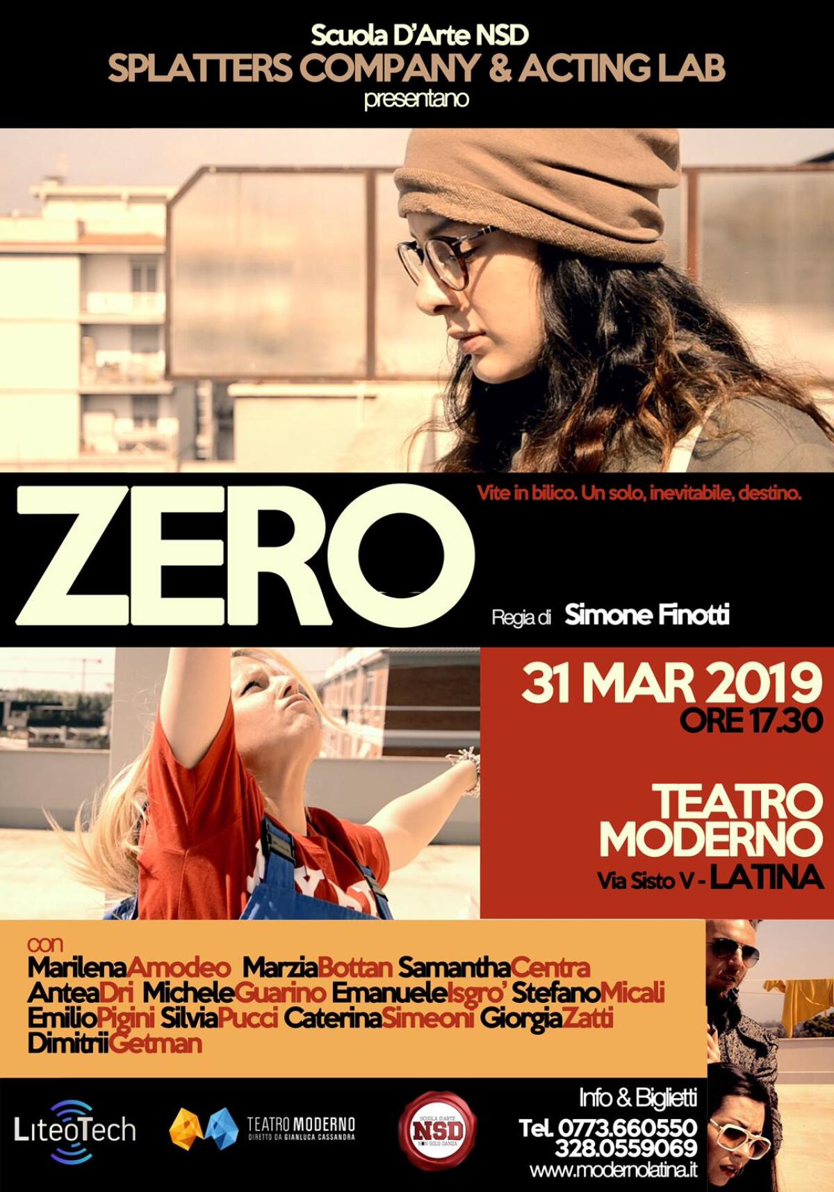 Al Teatro Moderno di Latina in scena lo spettacolo “Zero” di Simone Finotti. - 