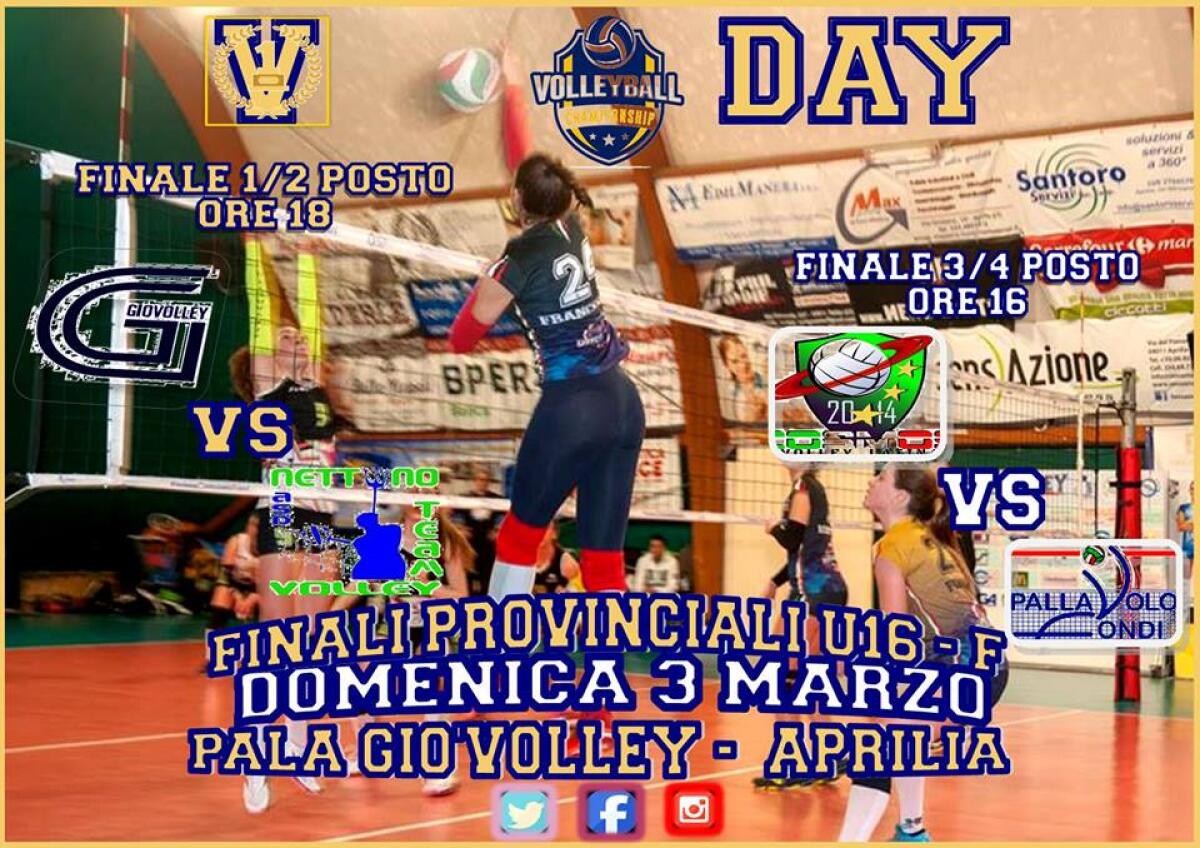 Il team Giò Volley Aprilia Under16 sfida Nettuno: in palio c'è il titolo provinciale Under 16. - 