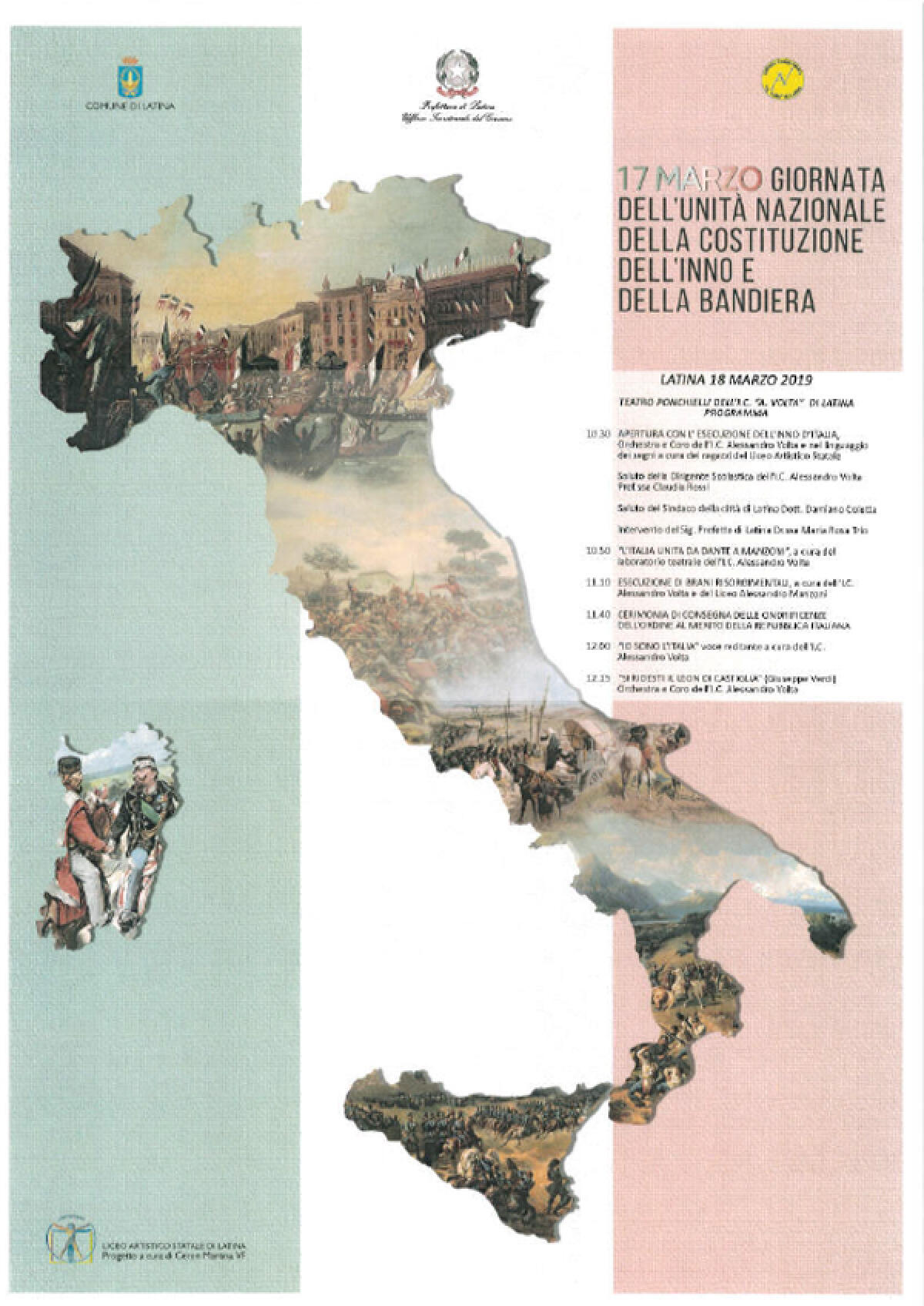 Giornata dell’Unità Nazionale: questo lunedì la cerimonia a Latina. Onorificenze a 12 cittadini pontini. - 