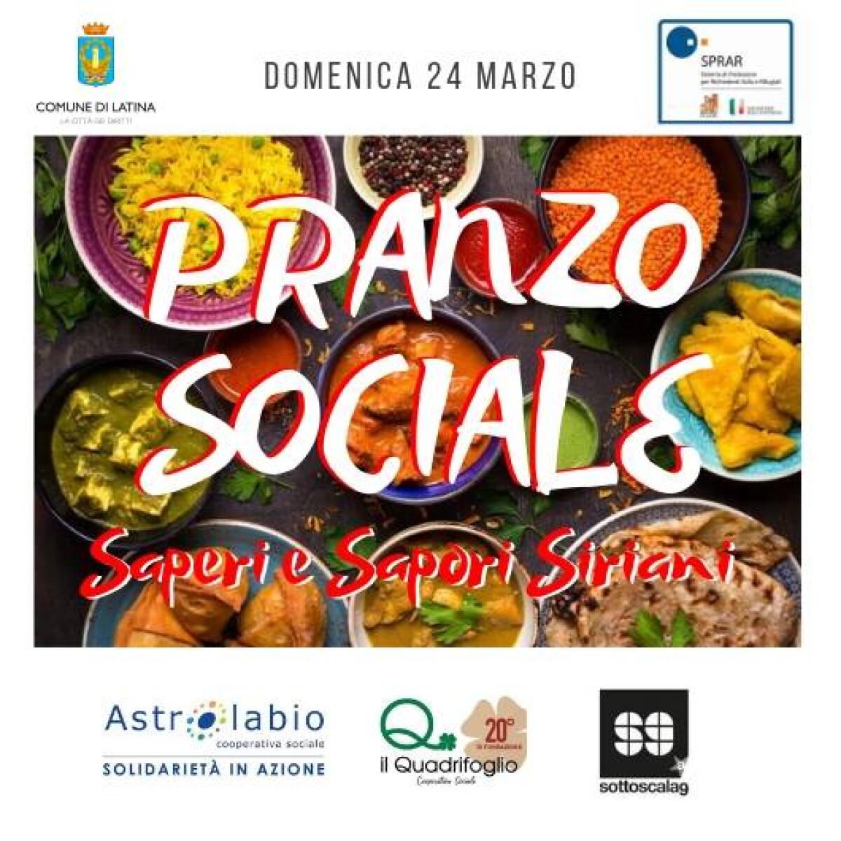 “Saperi e Sapori Siriani”: domenica 24 marzo pranzo sociale al circolo “Sottoscala9” di Latina. - 