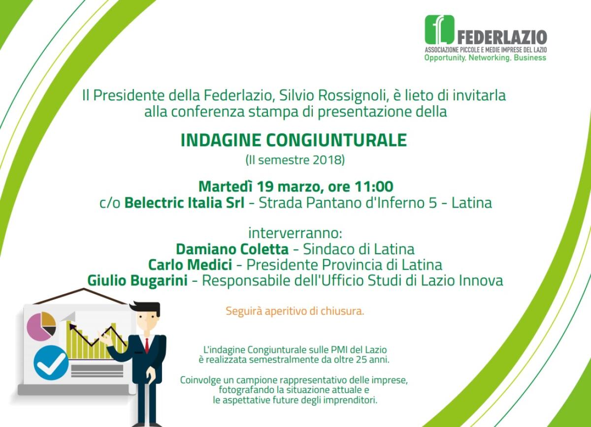Stato di salute delle PMI: oggi la presentazione dell’indagine congiunturale della Federlazio Latina. - 