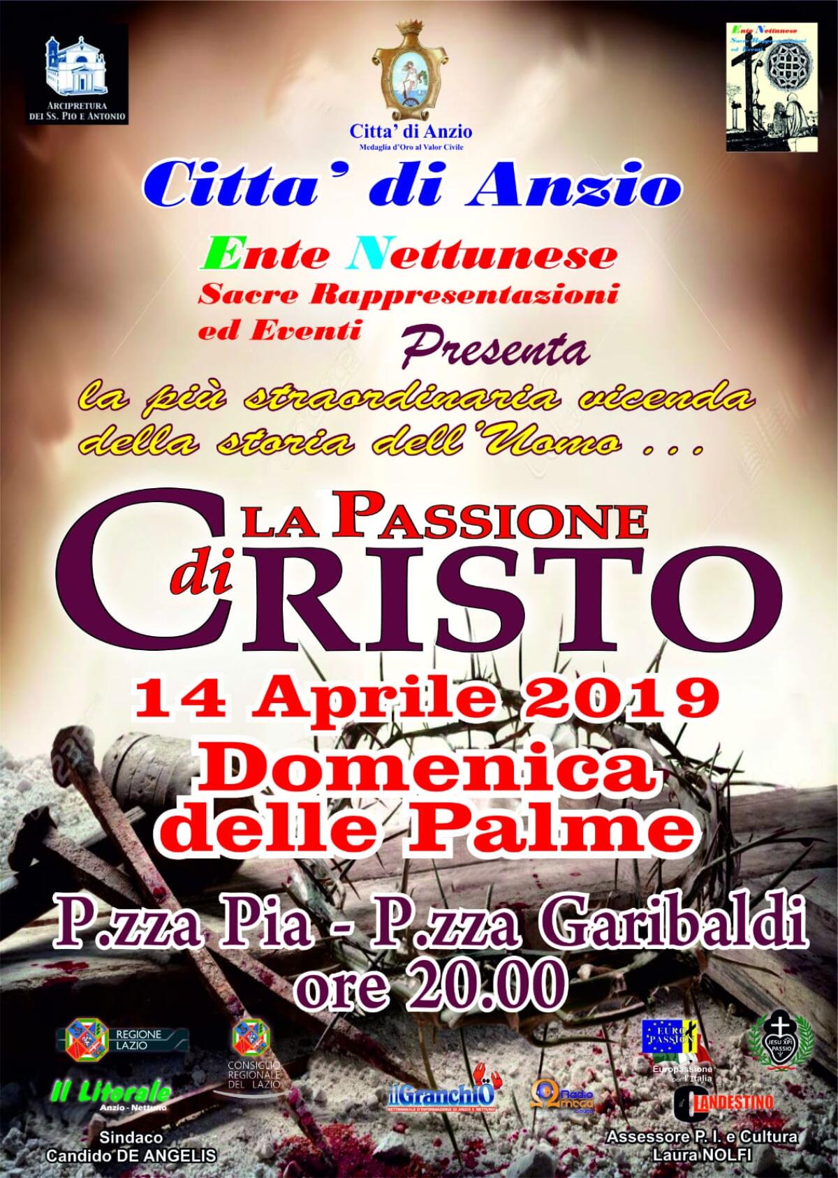 Nel centro storico di Anzio “La Passione di Cristo”, nella Domenica delle Palme. - 