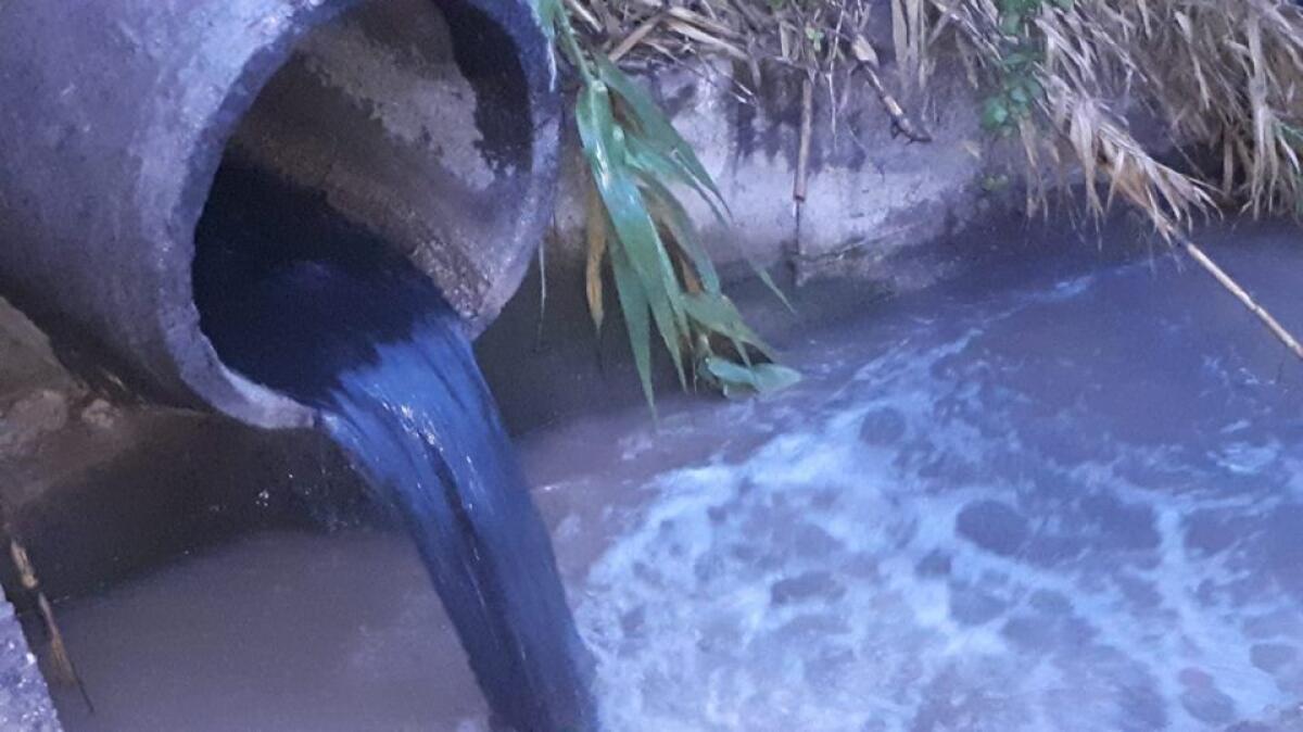 Aprilia, l'acqua scura finisce nel fosso. La denuncia dei cittadini - 
