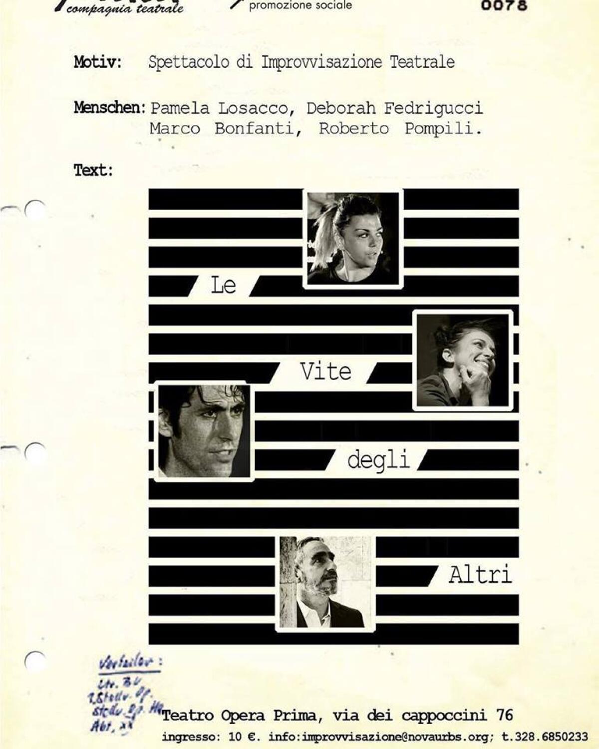 Al Teatro Opera Prima di Latina "Le Vite degli Altri" - 