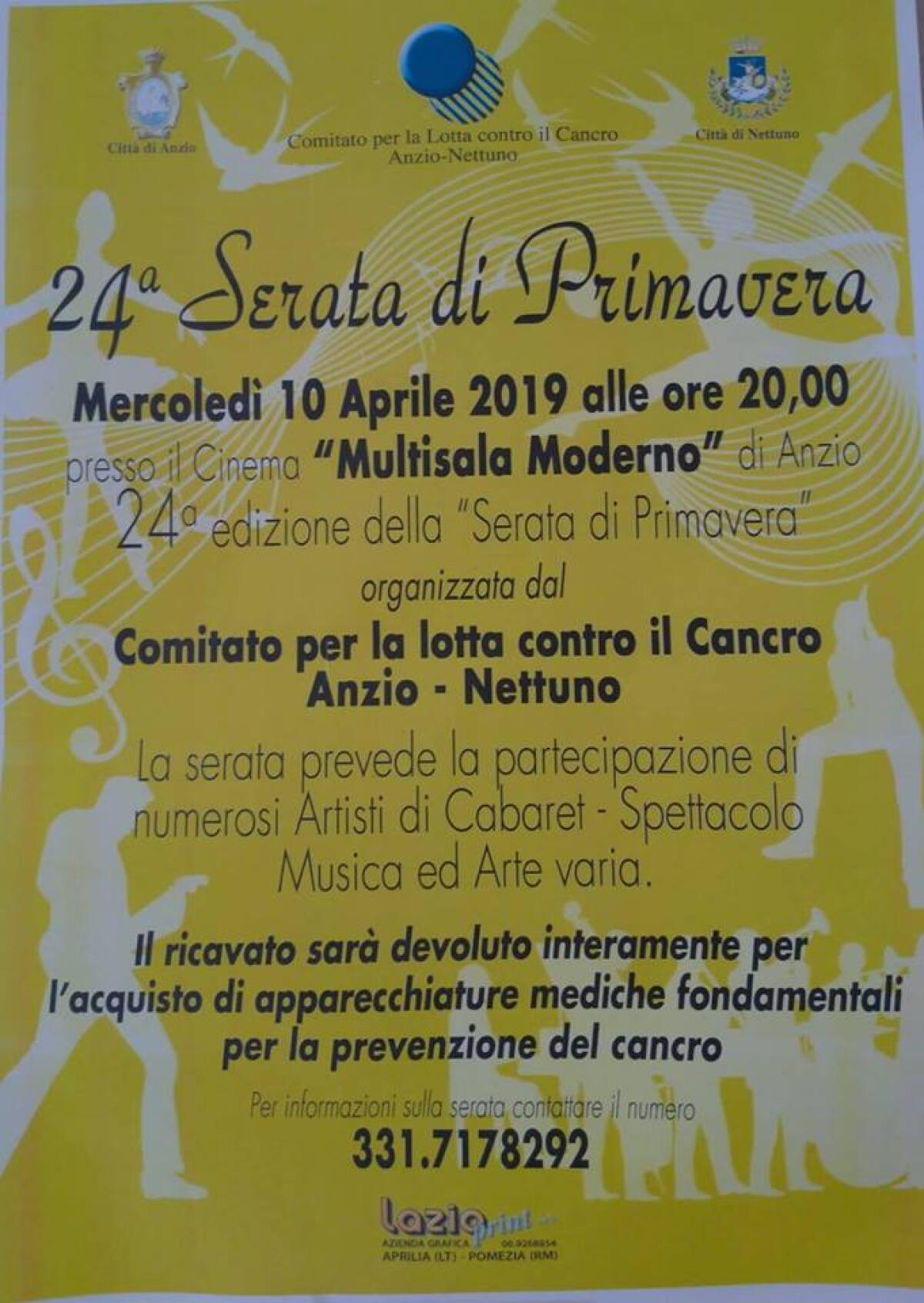 Ad Anzio questo mercoledì la 24esima edizione dell’evento benefico “Serata di Primavera”. - 