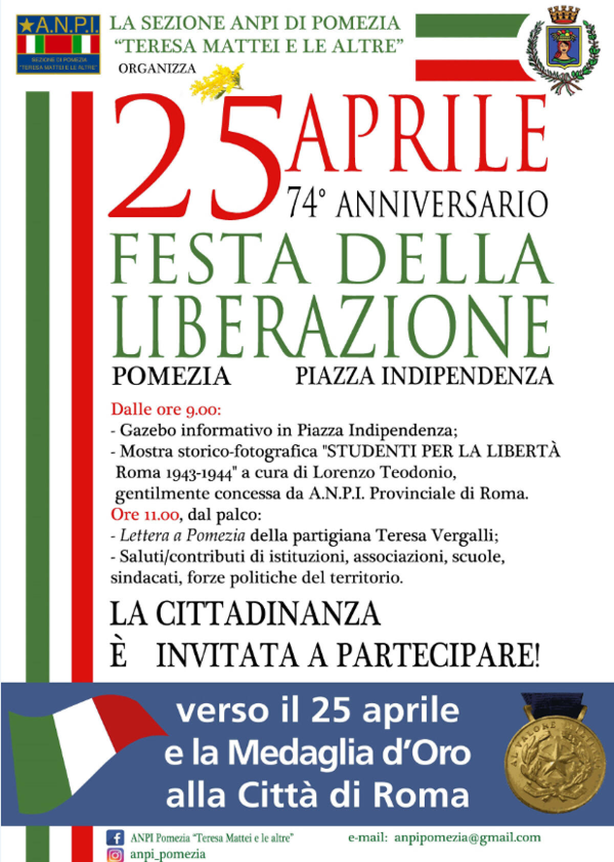 Liberazione, l'Anpi in pizza a Pomezia - 
