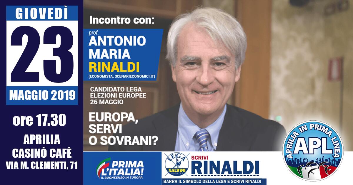 Aprilia, incontro con il professor Rinaldi della Lega per parlare di Europa - 