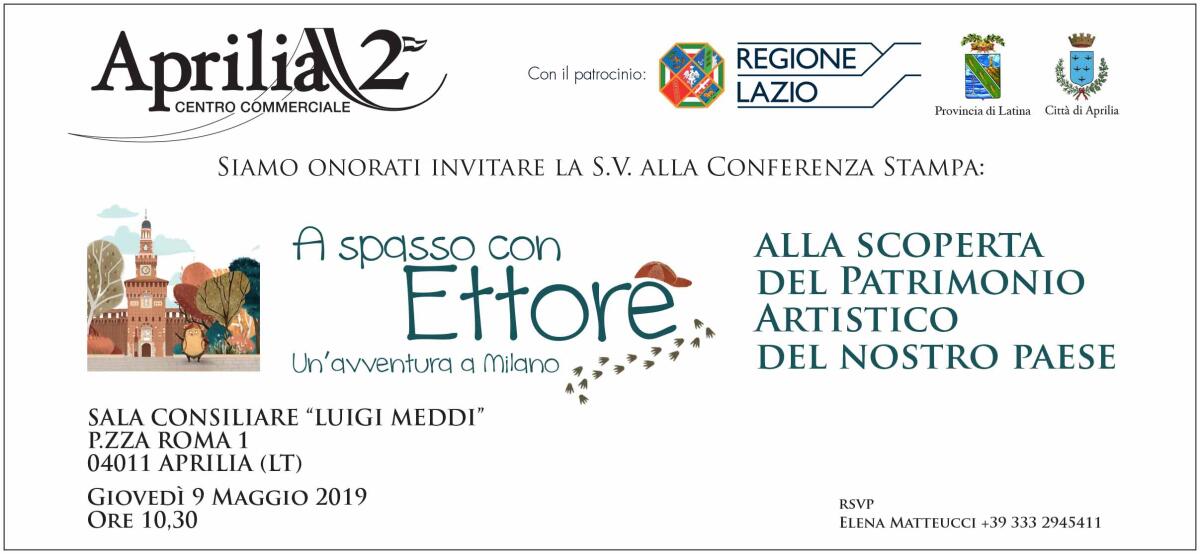 "A spasso con Ettore", il 9 maggio la presentazione ad Aprilia - 