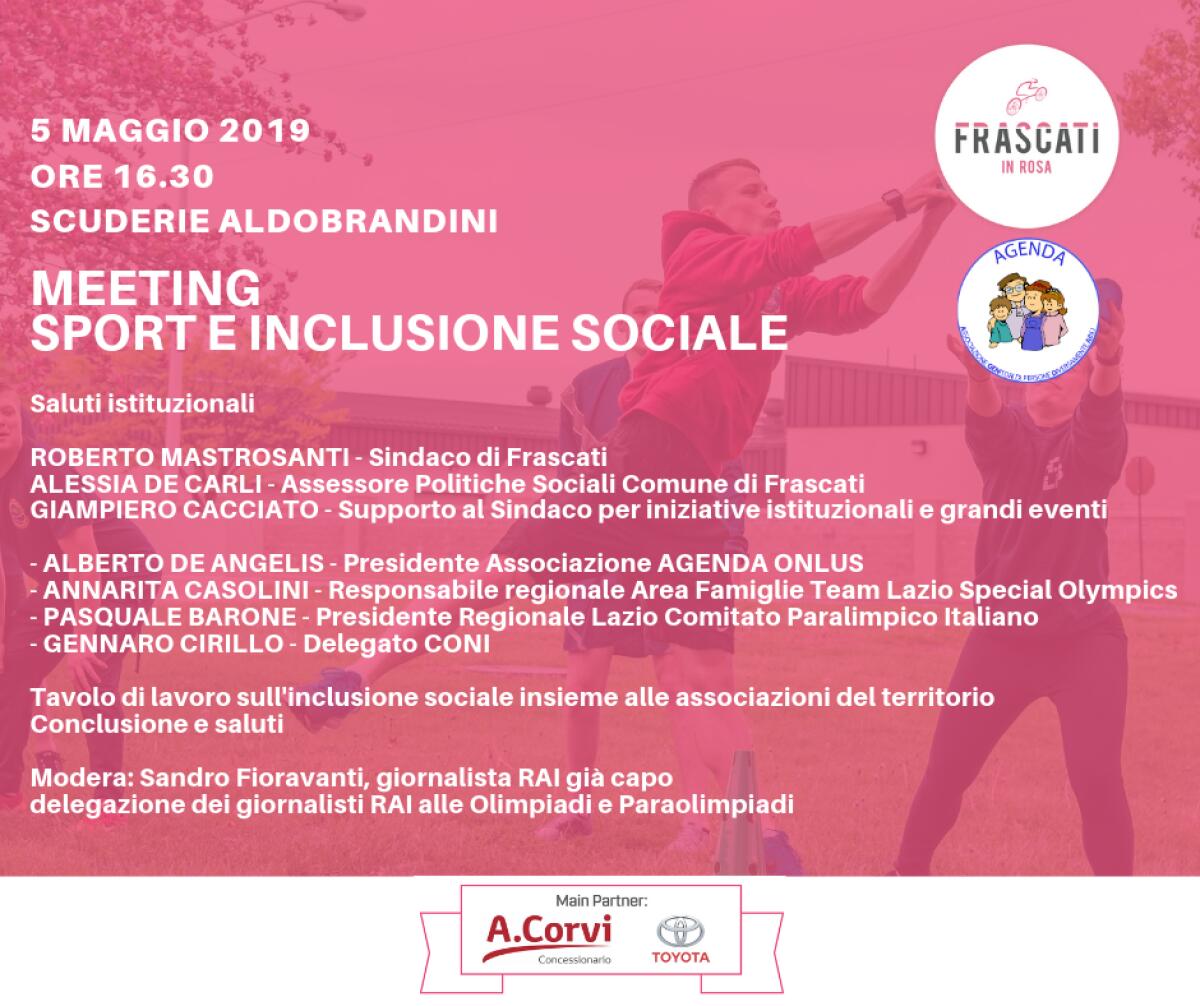 “Frascati in Rosa”: weekend dedicato allo sport e all'inclusione sociale ai Castelli. - 