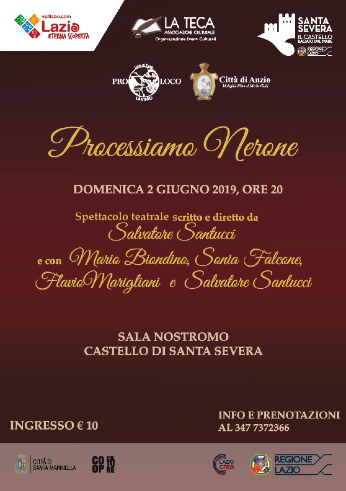 Processiamo Nerone, lo spettacolo da Anzio va in scena a Santa Severa - 