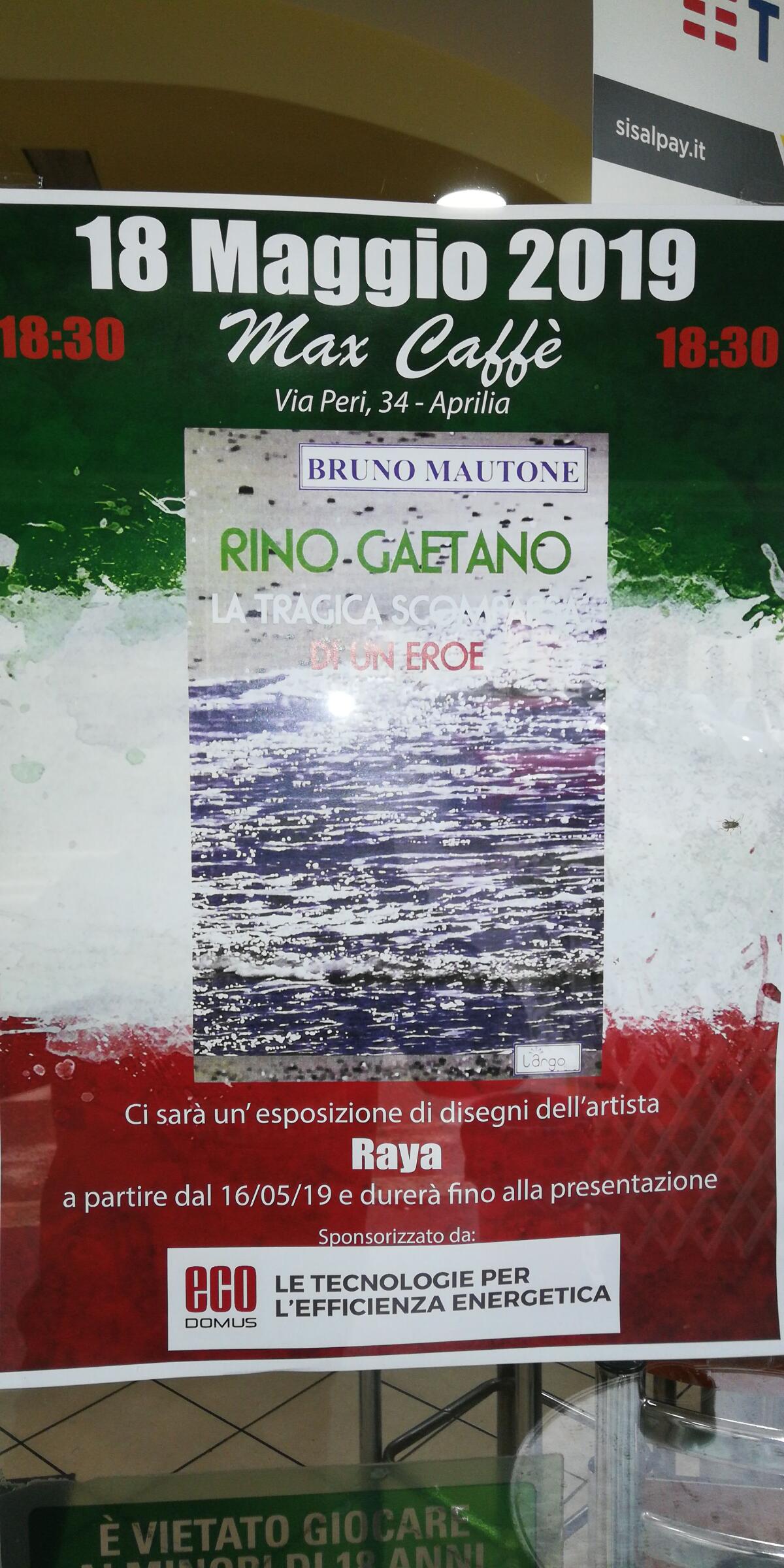 Oggi ad Aprilia la presentazione del libro  “Rino Gaetano – La tragica scomparsa di un eroe” di Bruno Mautone. - 