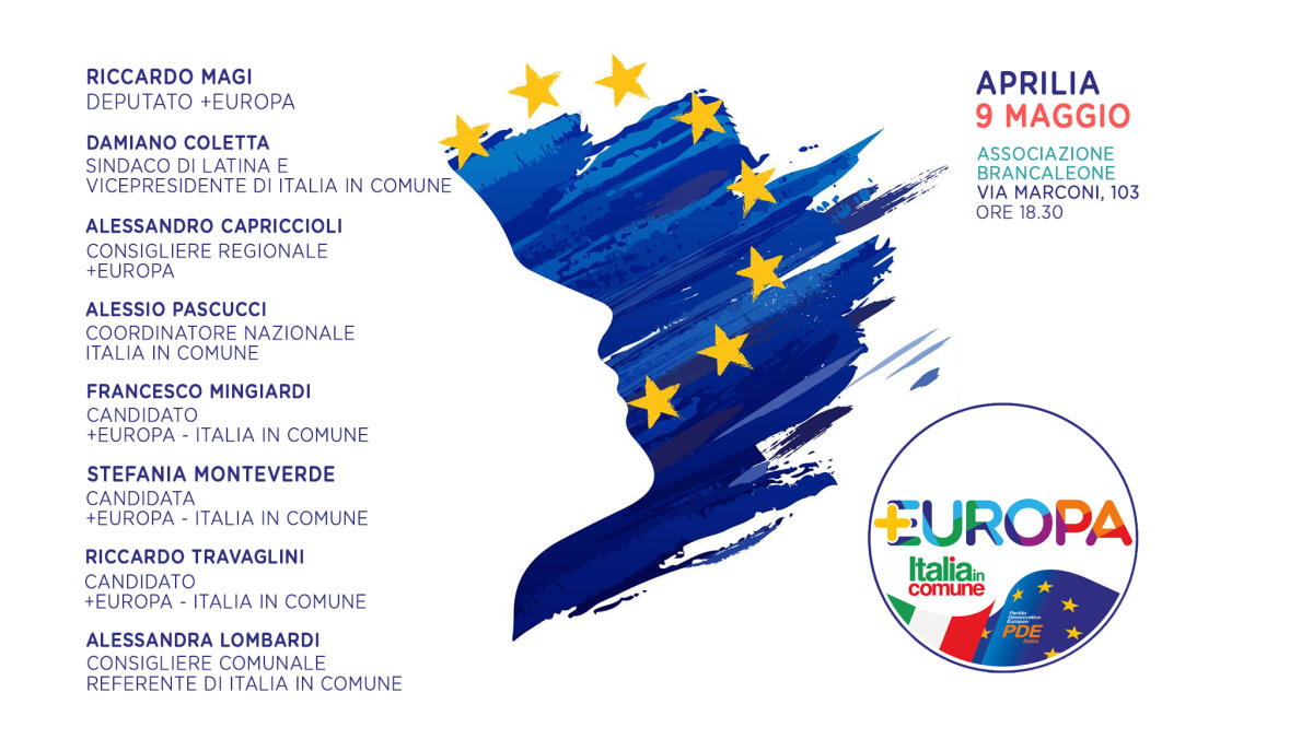 Aprilia, un incontro per presentare la lista +Europa Italia in Comune. - 