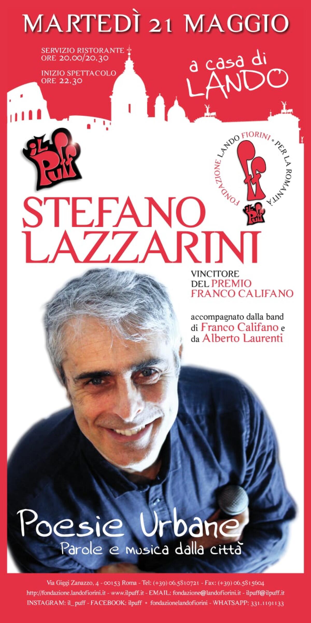 Poesie Urbane, al Puff di Roma in scena Stefano Lazzarini - 