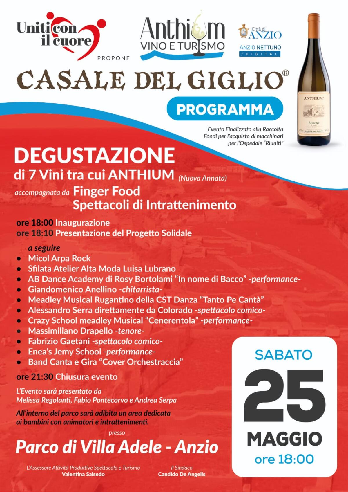 "Anthium - Vino e Turismo". Tutto pronto per l'evento di sabato 25 maggio - 