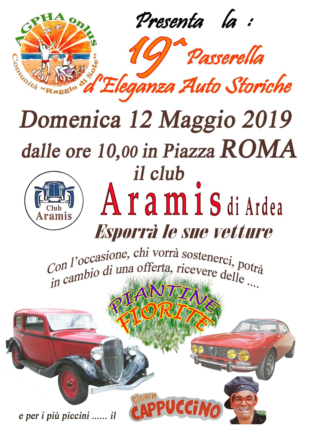 Questa domenica  ad Aprilia la "Passerella d’Eleganza Auto d’Epoca" dell’Agpha. - 