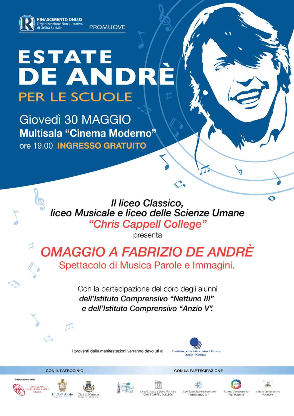 Estate De Andrè, ad Anzio lo spettacolo del Chris Cappell - 