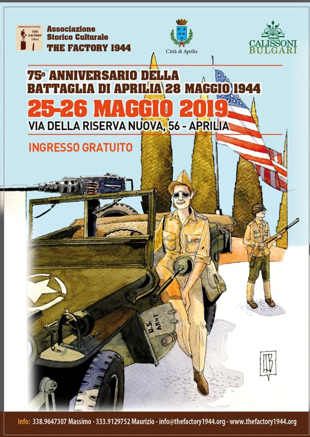 75 anni fa la Battaglia di Aprilia, celebrazioni e rievocazione storica alla tenuta Calissoni-Bulgari - 