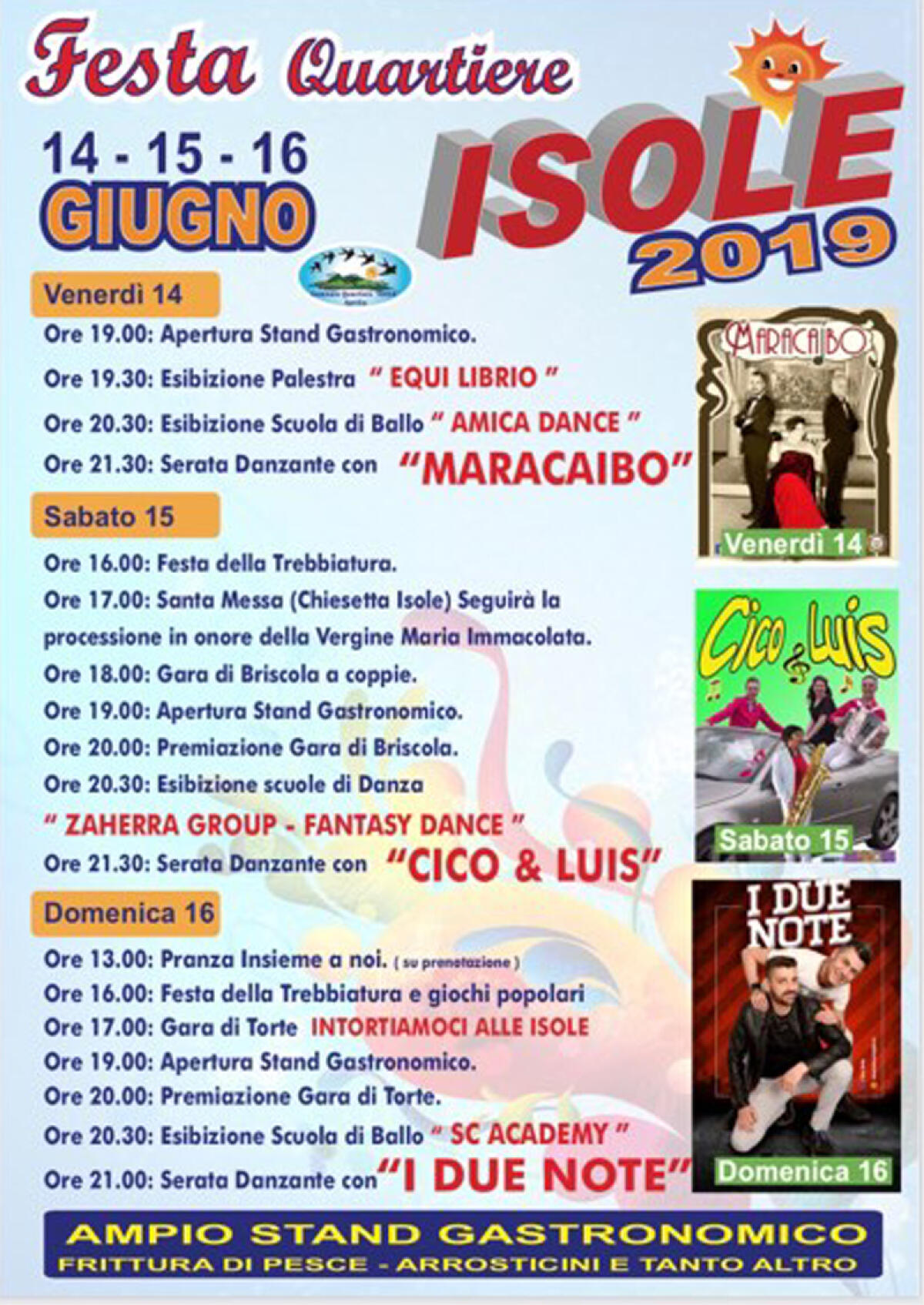 Tre giorni di festa al Quartiere Isole, ad Aprilia. Il PROGRAMMA. - 