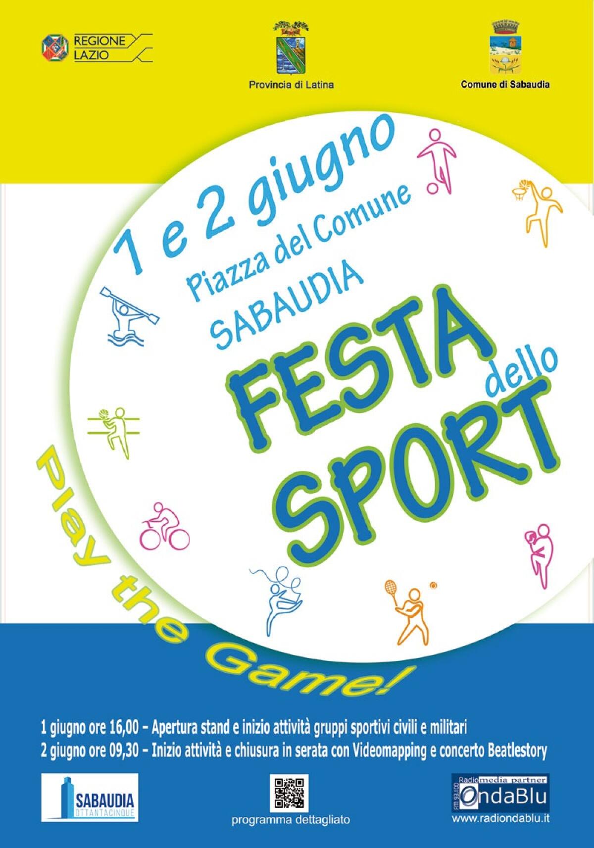 “Festa dello Sport” questo fine settimana in Piazza del Comune a Sabaudia. - 
