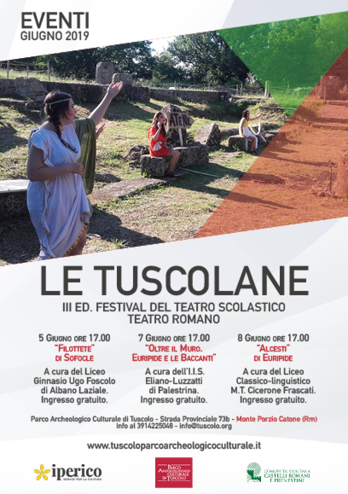 Ai Castelli Romani terza edizione de “Le Tuscolane”, l’atteso “Festival del Teatro scolastico”. - 