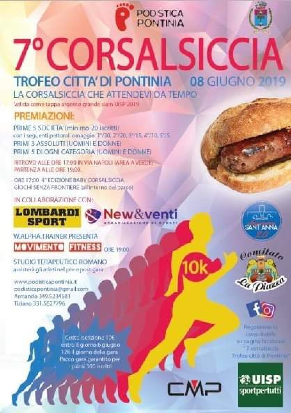 Intenso week end del Grande Slam Uisp con la “Corsalsiccia” di Pontinia ed il “Corrimaggio Larianese”. - 