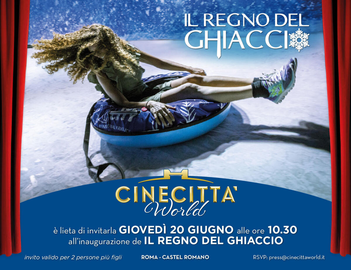Il 20 giugno a Cinecittà World l'inaugurazione del Regno del Ghiaccio - 