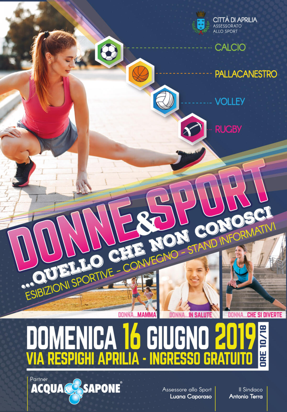 Questa domenica 16 giugno ad Aprilia la prima edizione della “Festa dello Sport femminile”. - 