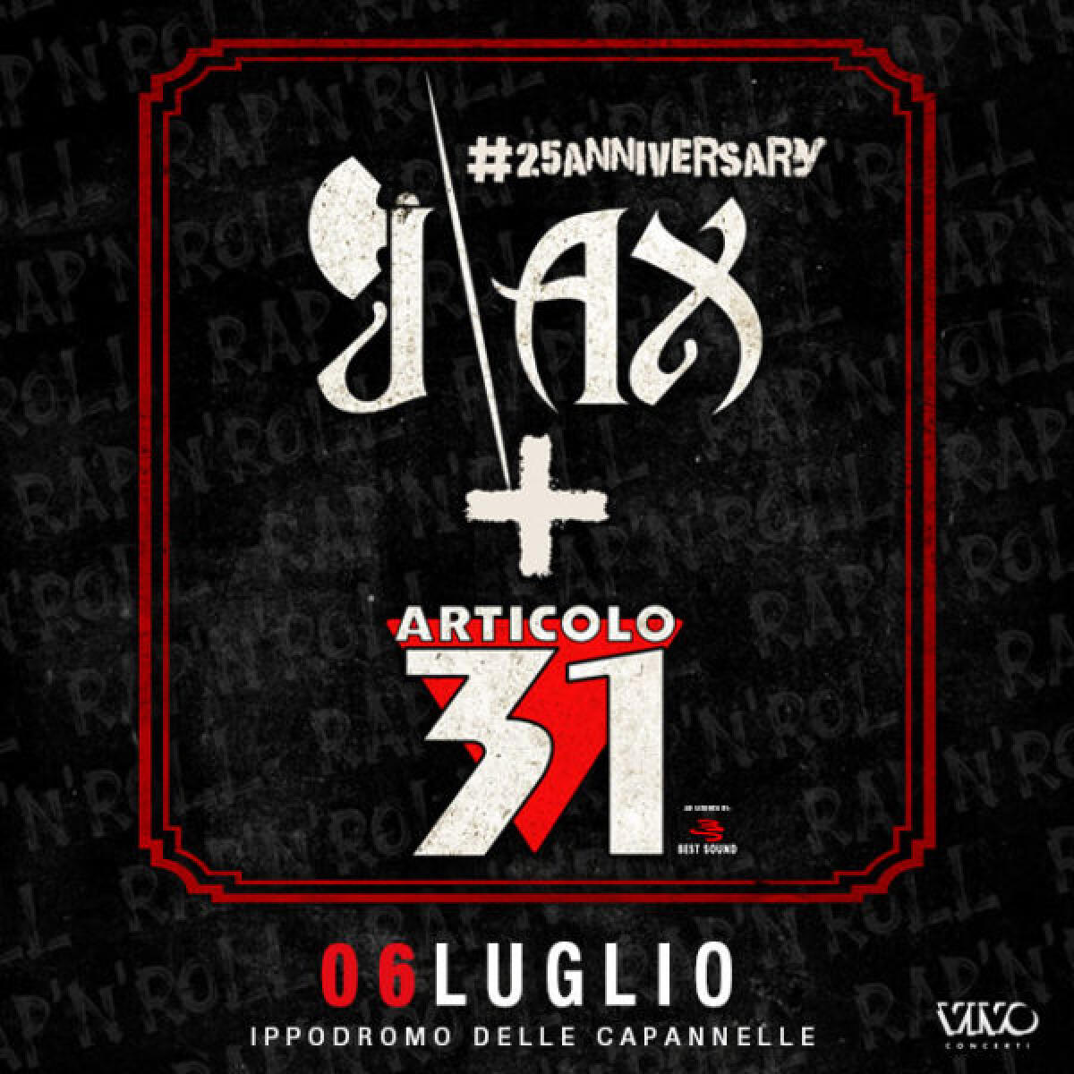 “Rock in Roma”: Studio 93, con il “Premio Sintonia”, vi porta al concerto di J-AX + ARTICOLO 31!!! - 