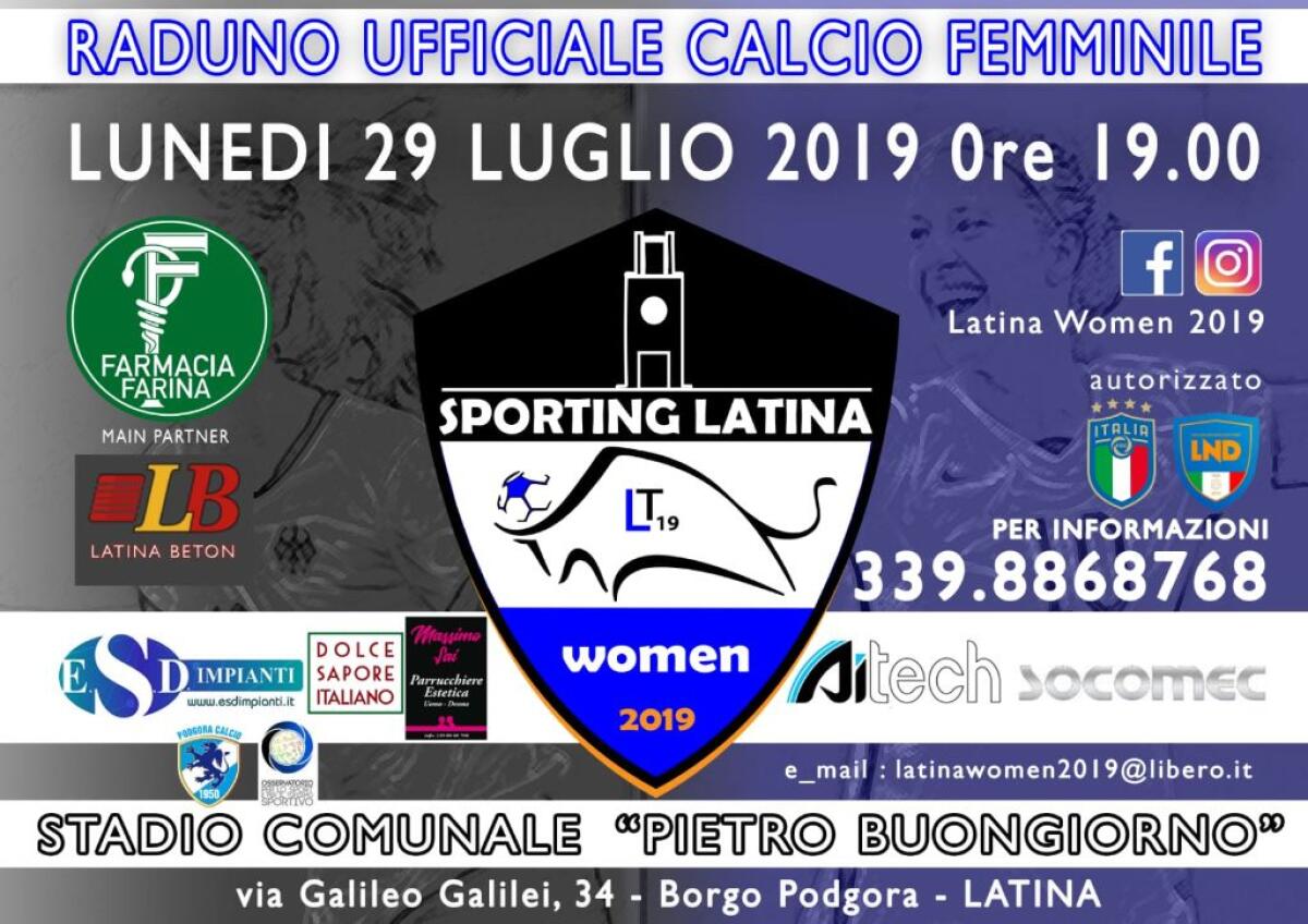 Nasce lo “Sporting Latina Women 2019”, una nuova squadra di calcio femminile di Latina. - 