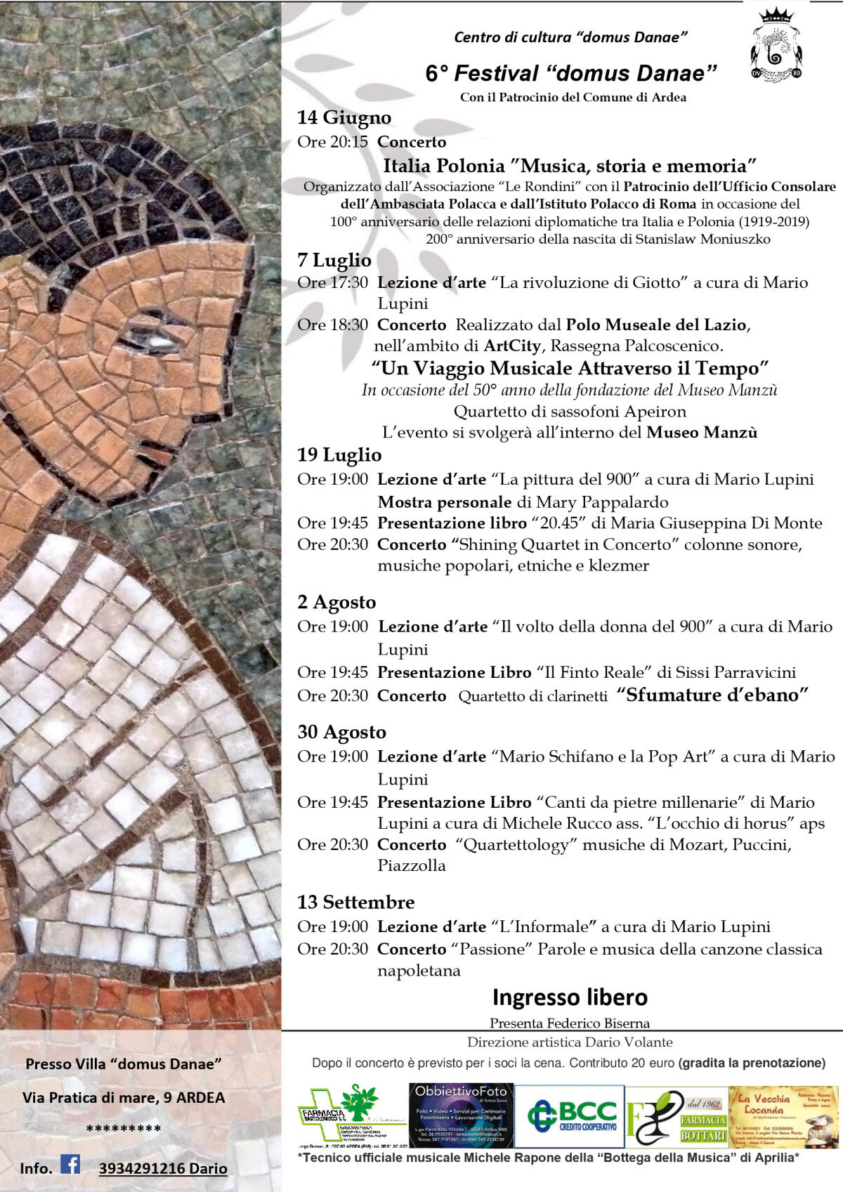 ARDEA - Quarto appuntamento del Festival “Domus Danae”. - 