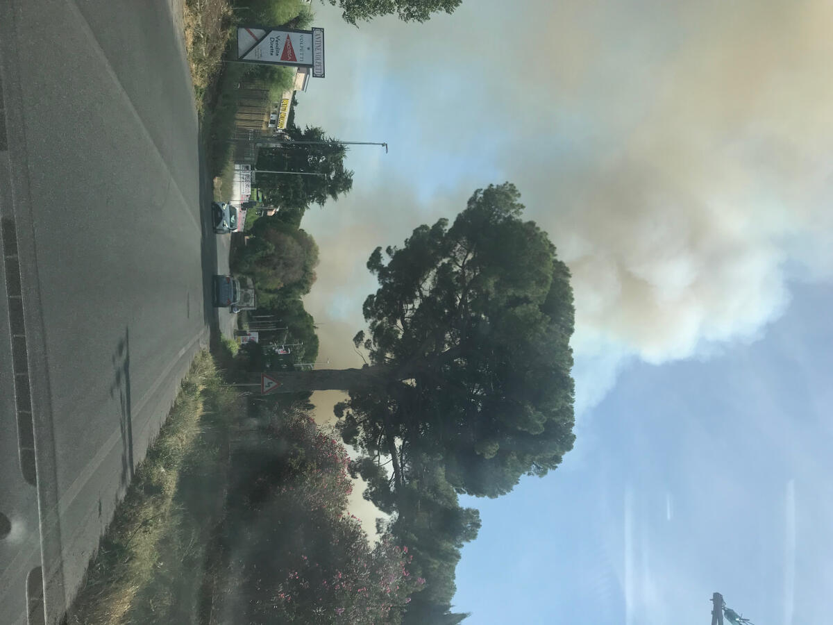 Grosso incendio a Cecchina, il fumo invade la Nettunense - 