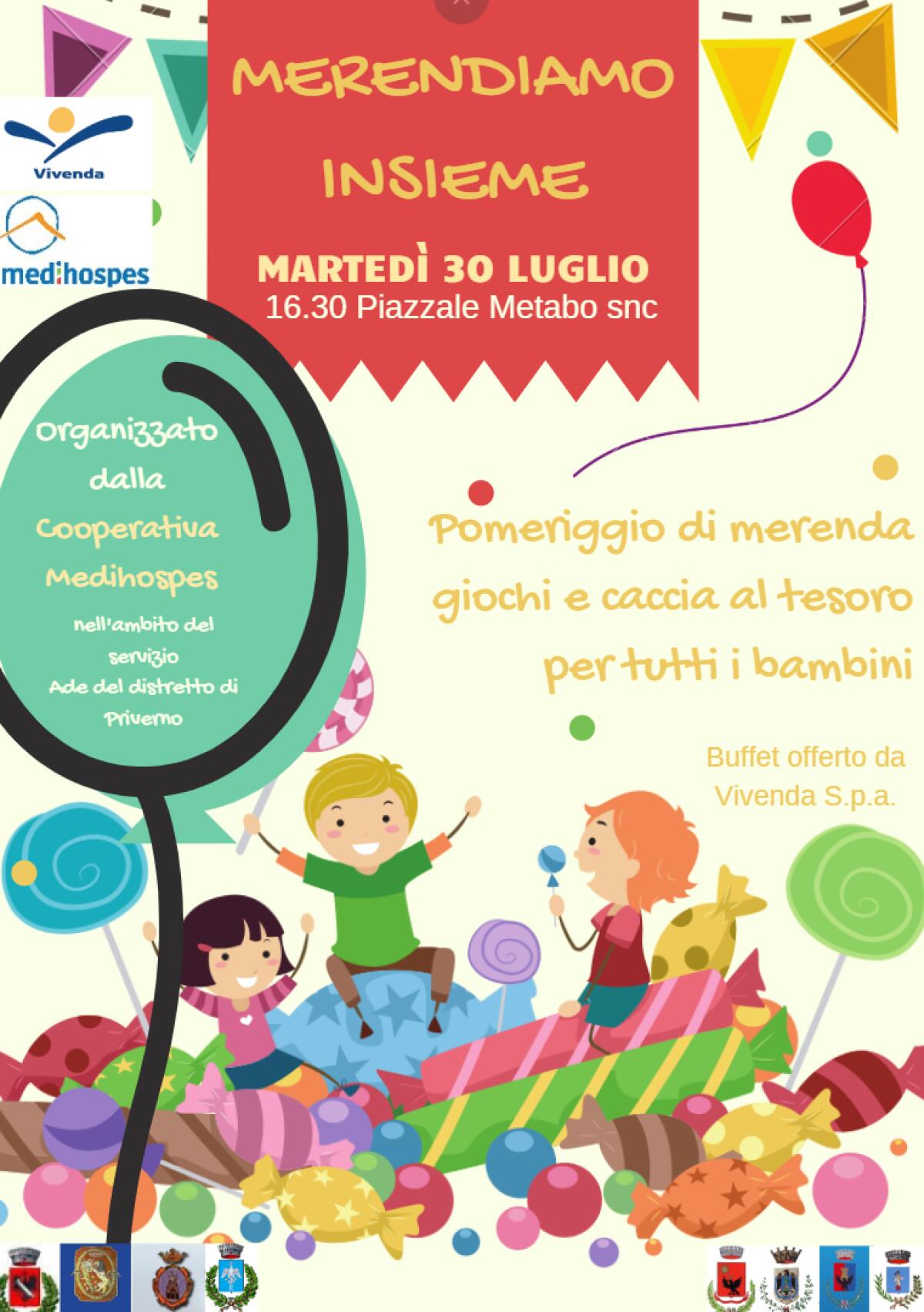 “Merendiamo insieme” oggi presso la ludoteca del Comune di Priverno. - 