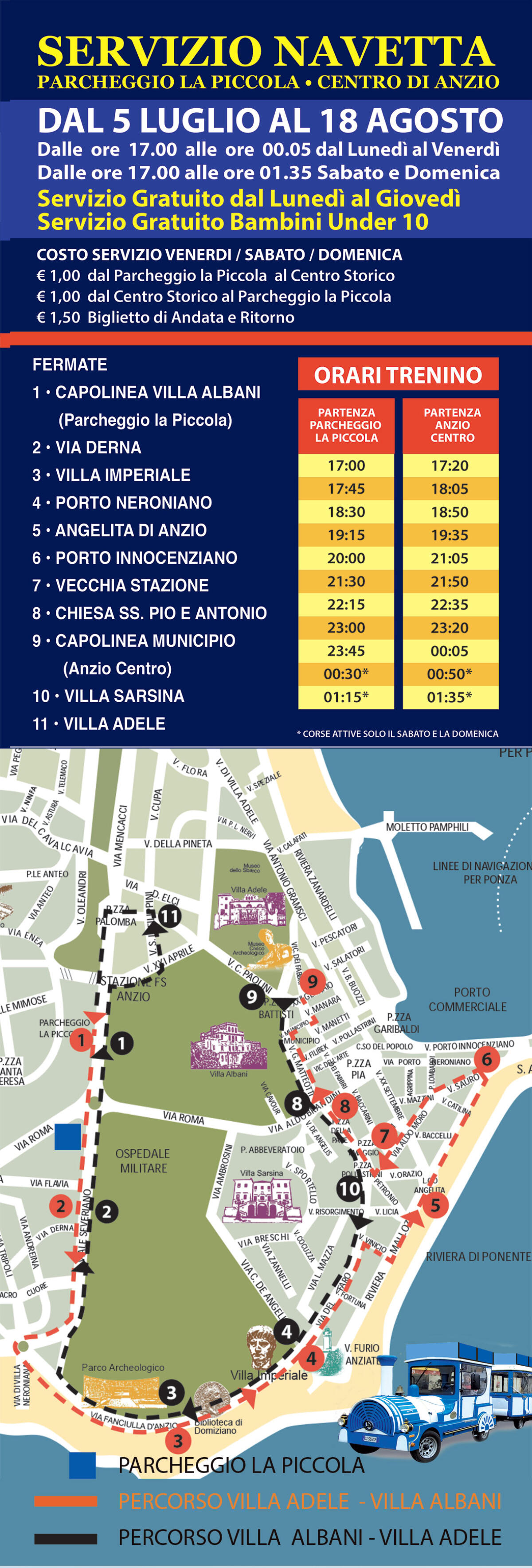 Da questo venerdì 5 luglio ad Anzio ritorna il trenino turistico. - 