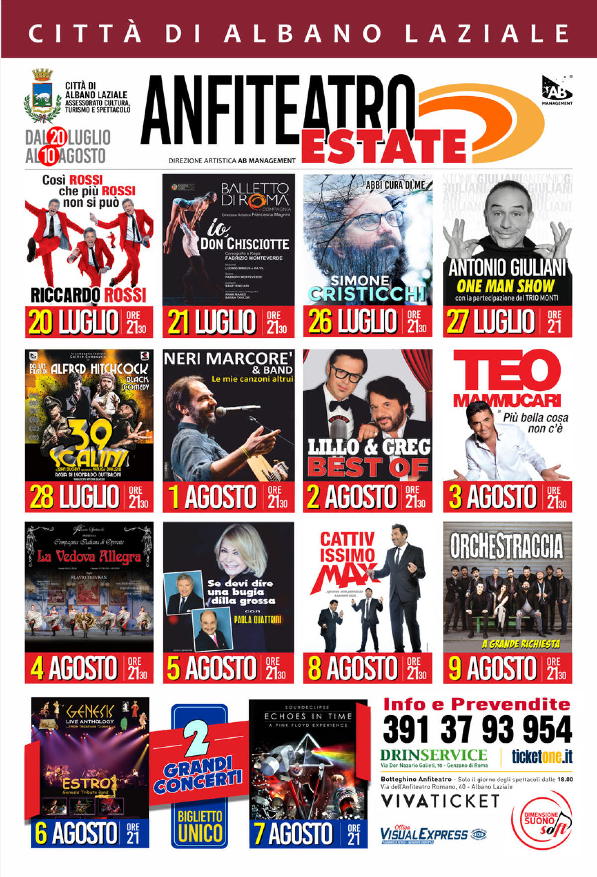 Anfiteatro Estate ad Albano, in arrivo Marcorè, Lillo e Greg e altri - 