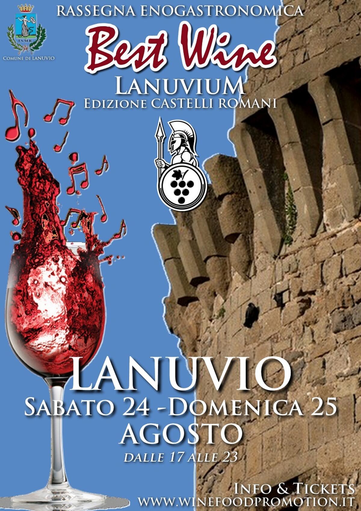 Best Wine Lanuvium, questo fine settimana vino e cultura - 