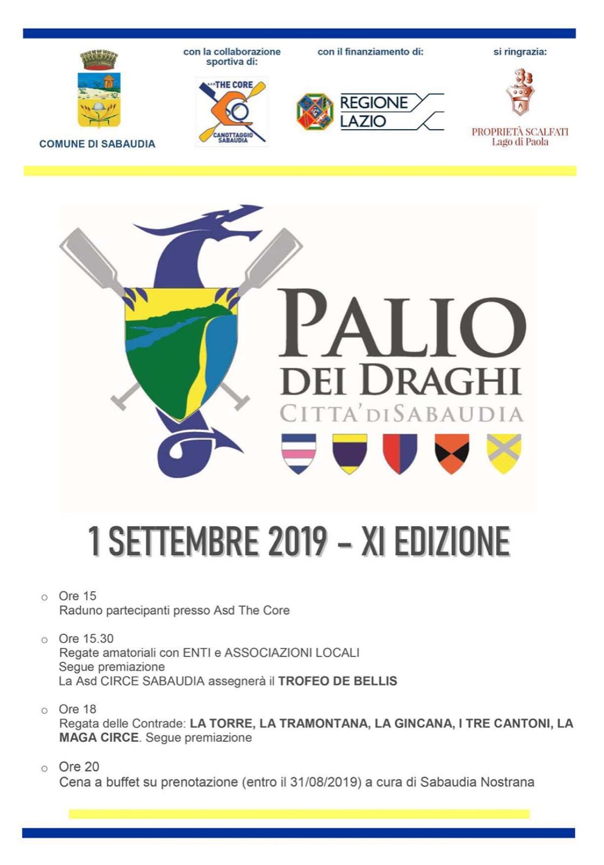 A Sabaudia grande attesa per il Palio dei Draghi - 