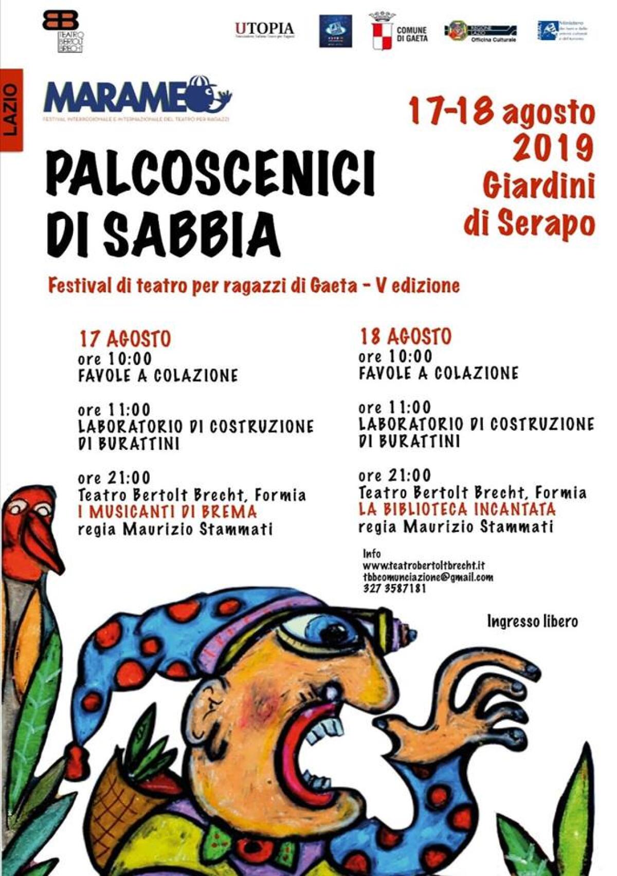 “Palcoscenici di Sabbia”: a Gaeta questo fine settimana il festival di teatro per ragazzi. - 