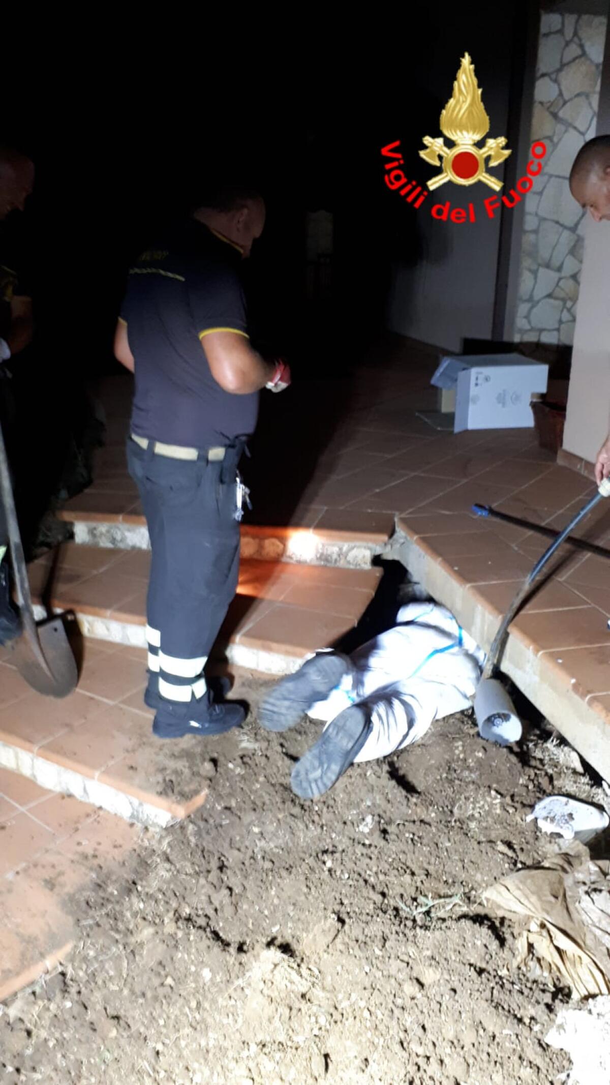 Cinque cuccioli imprigionati in un’intercapedine salvati a Sezze dai Vigili del Fuoco. - 