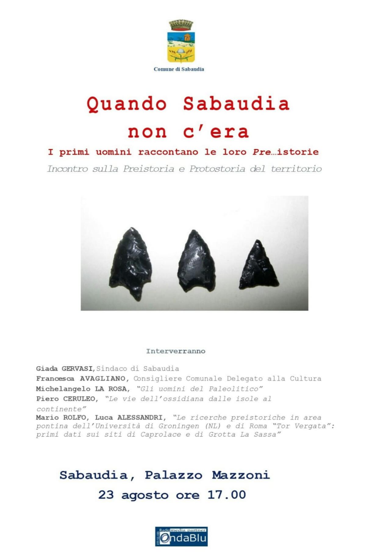 Un incontro sulla Preistoria a Sabaudia, un tuffo nel passato - 